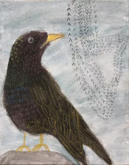 Starling and murmuration by Abigail - Age 7