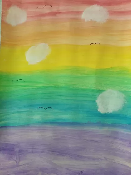 Rainbow Sunset by Addie May - Age 11