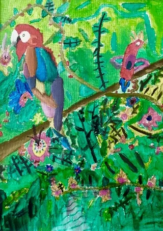 Parrot Paradise by Ailbhe - Age 8