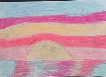 Pink Sunset by Alice - Age 10