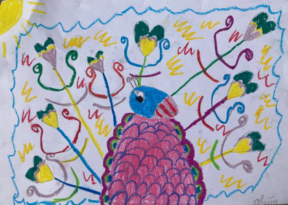 Penelope peacock by Alsún - Age 7