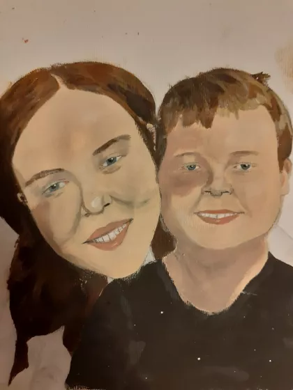My brother and I by Amy - Age 16