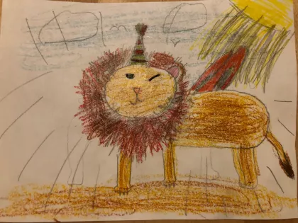 Liony lion by Anna - Age 7