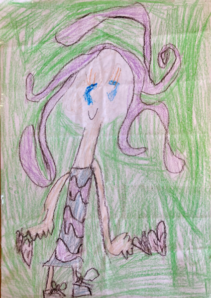 The girl with squidy hair by Anouk - Age 6