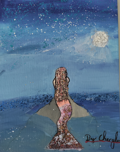 mermaid and the moon by cheryl - Age 11