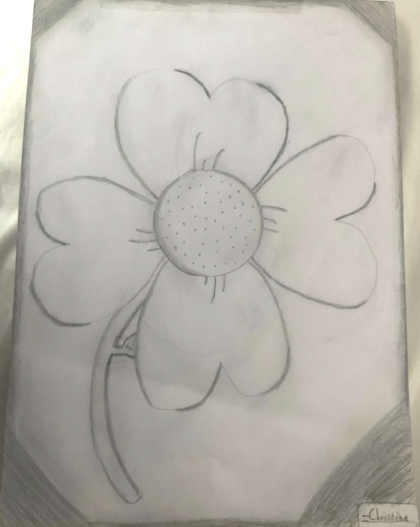Four-petal flower by Christina - Age 10