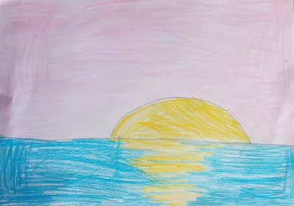 The Sun Setting by Cormac - Age 6