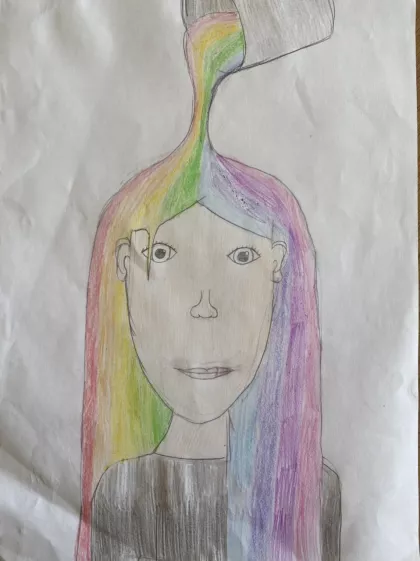 Everyone is unique just like each colour in the rainbow by Ella - Age 11