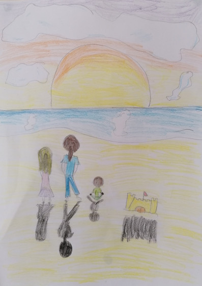 Sunset After Covid by Hannah - Age 9