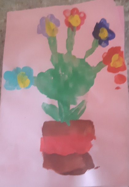 Beautiful flowers for Nanny by Jessica - Age 3