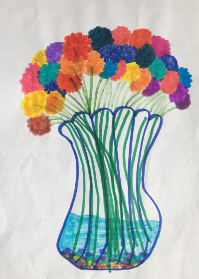 The bunch of flowers by Kardelen - Age 7