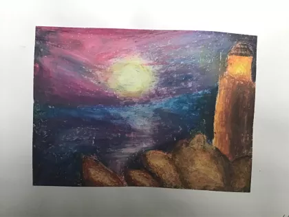 a lonely lighthouse by Lily - Age 13