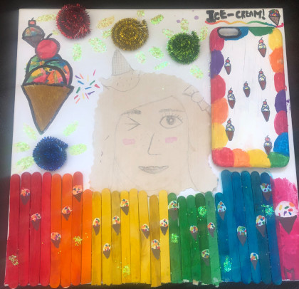 The rainbow,ice-cream collage by Molly - Age 11
