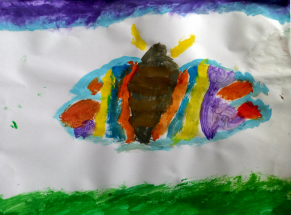 The most beautiful butterfly I ever painted by Sìomha - Age 6